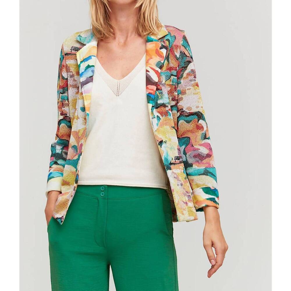 NEW ALDO MARTINS women's button down blazer in multicolor
